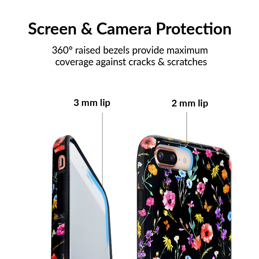 Black Wildflower iPhone Case - Image 9