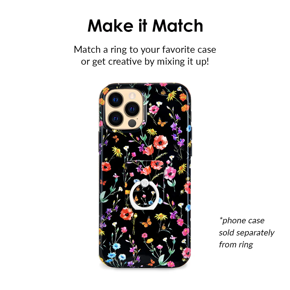Black Wildflower Phone Ring - Image 3