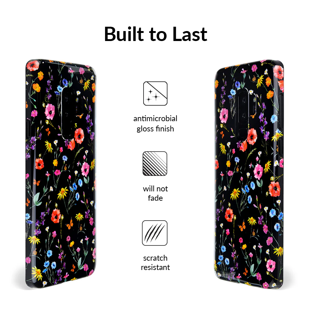 Black Wildflower Samsung Case - Image 10