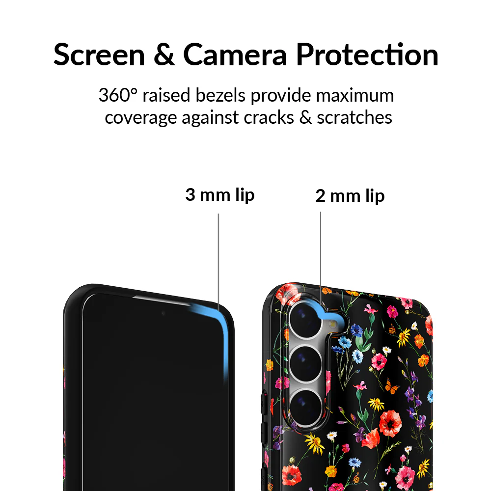 Black Wildflower Samsung Case - Image 103