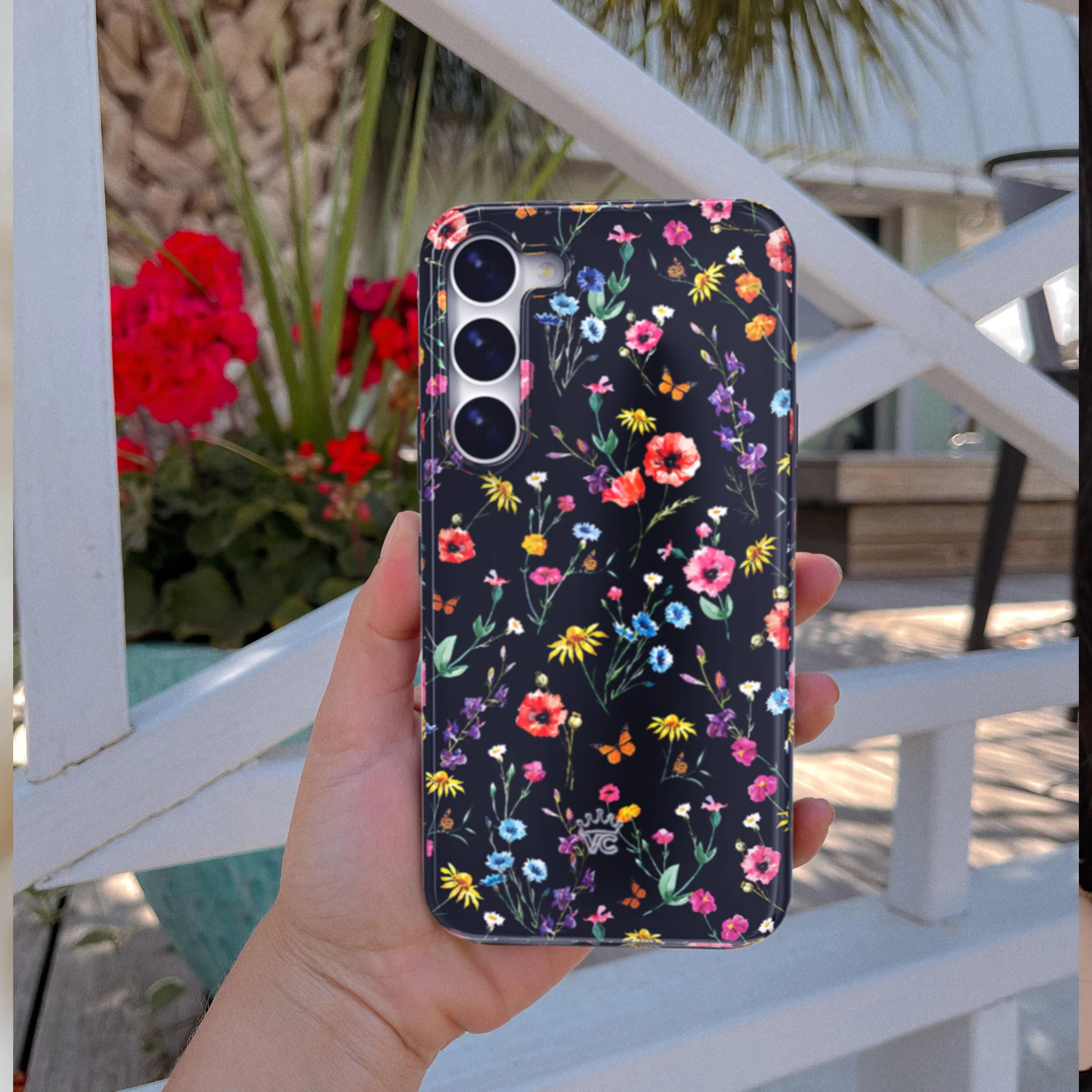 Black Wildflower Samsung Case - Image 108