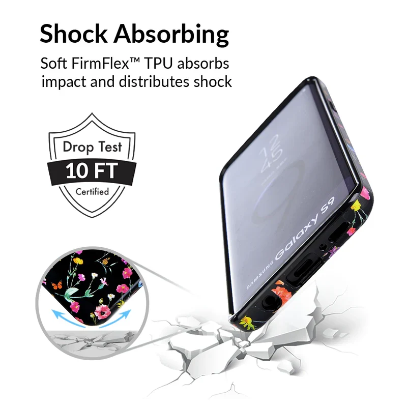 Black Wildflower Samsung Case - Image 11