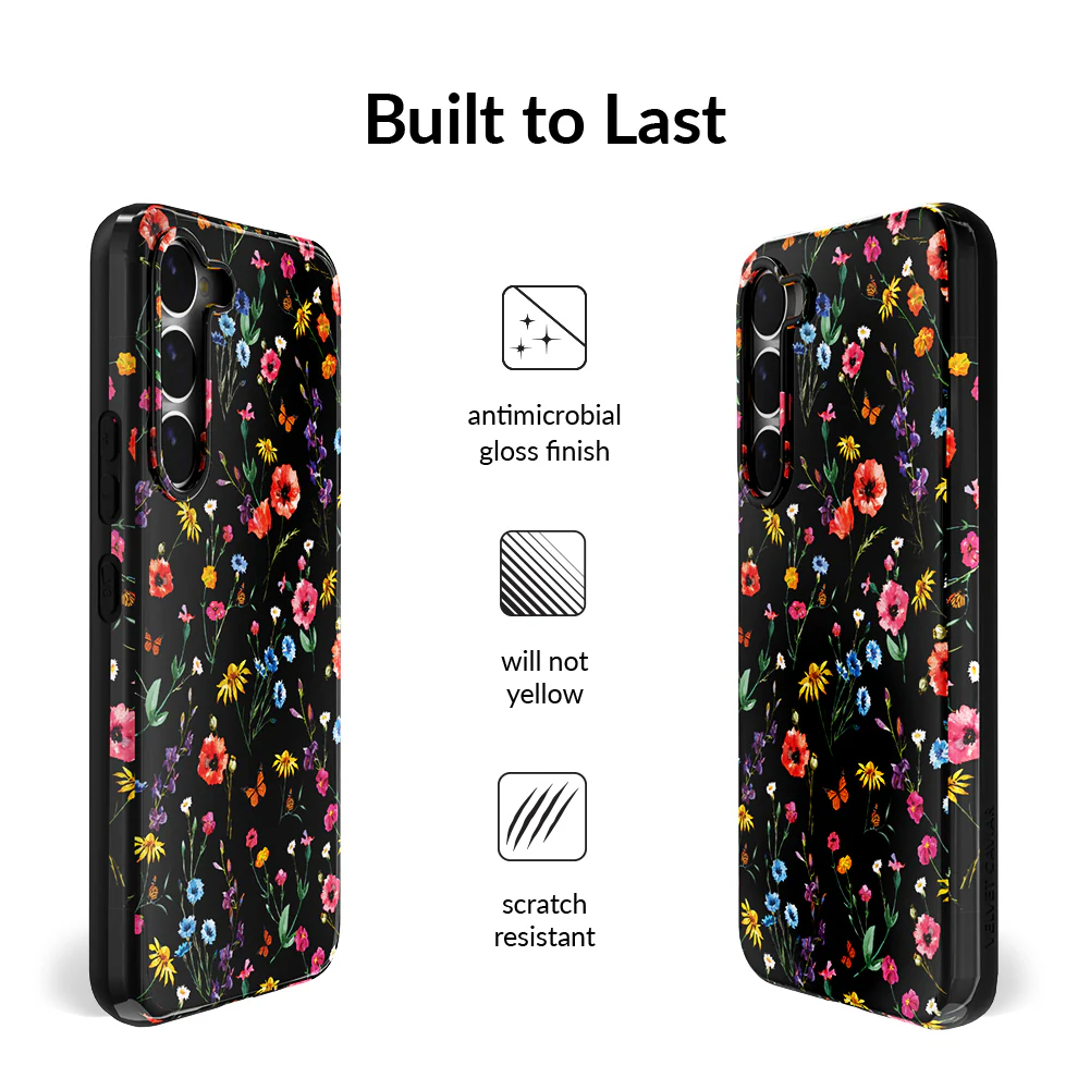 Black Wildflower Samsung Case - Image 110