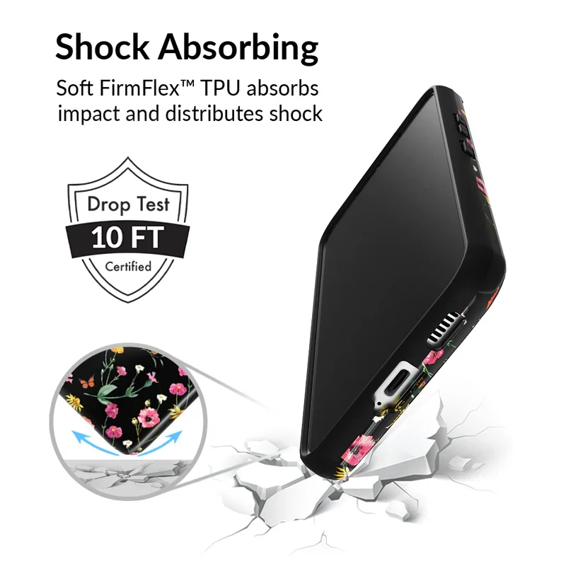 Black Wildflower Samsung Case - Image 111