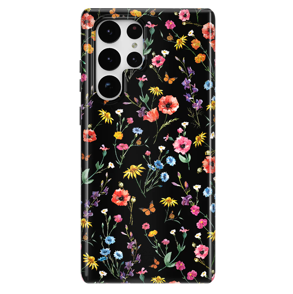 Black Wildflower Samsung Case - Image 113