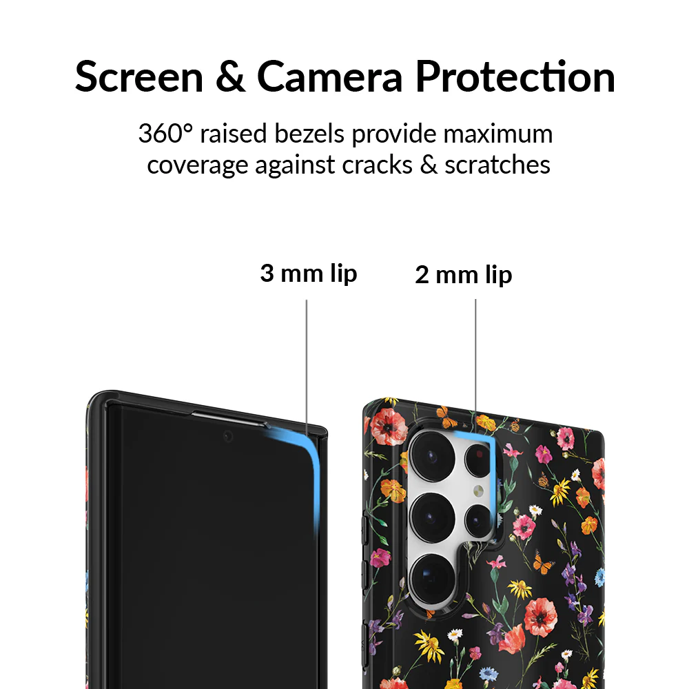 Black Wildflower Samsung Case - Image 115