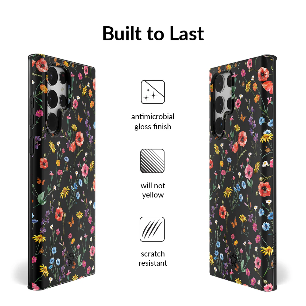 Black Wildflower Samsung Case - Image 116