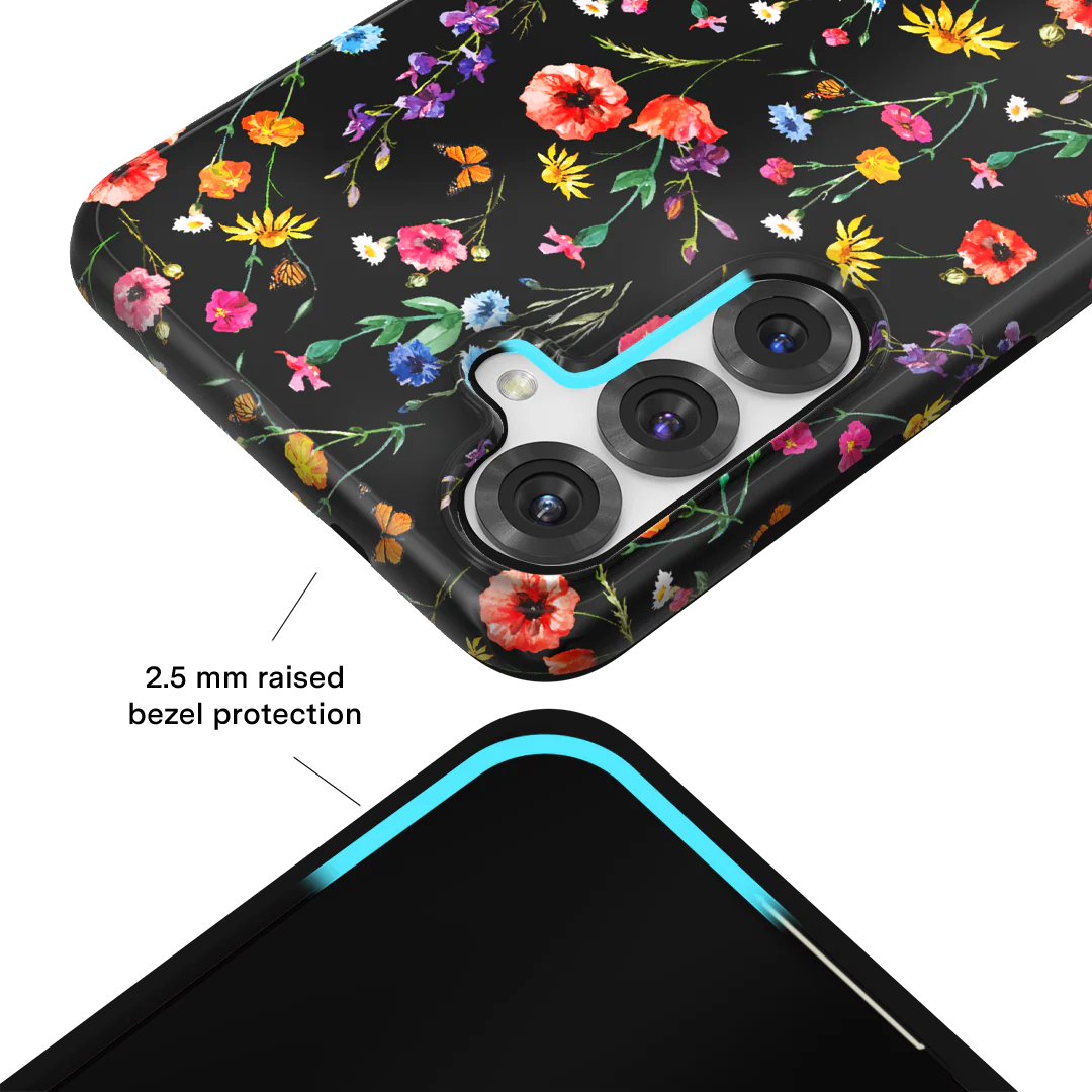 Black Wildflower Samsung Case - Image 133