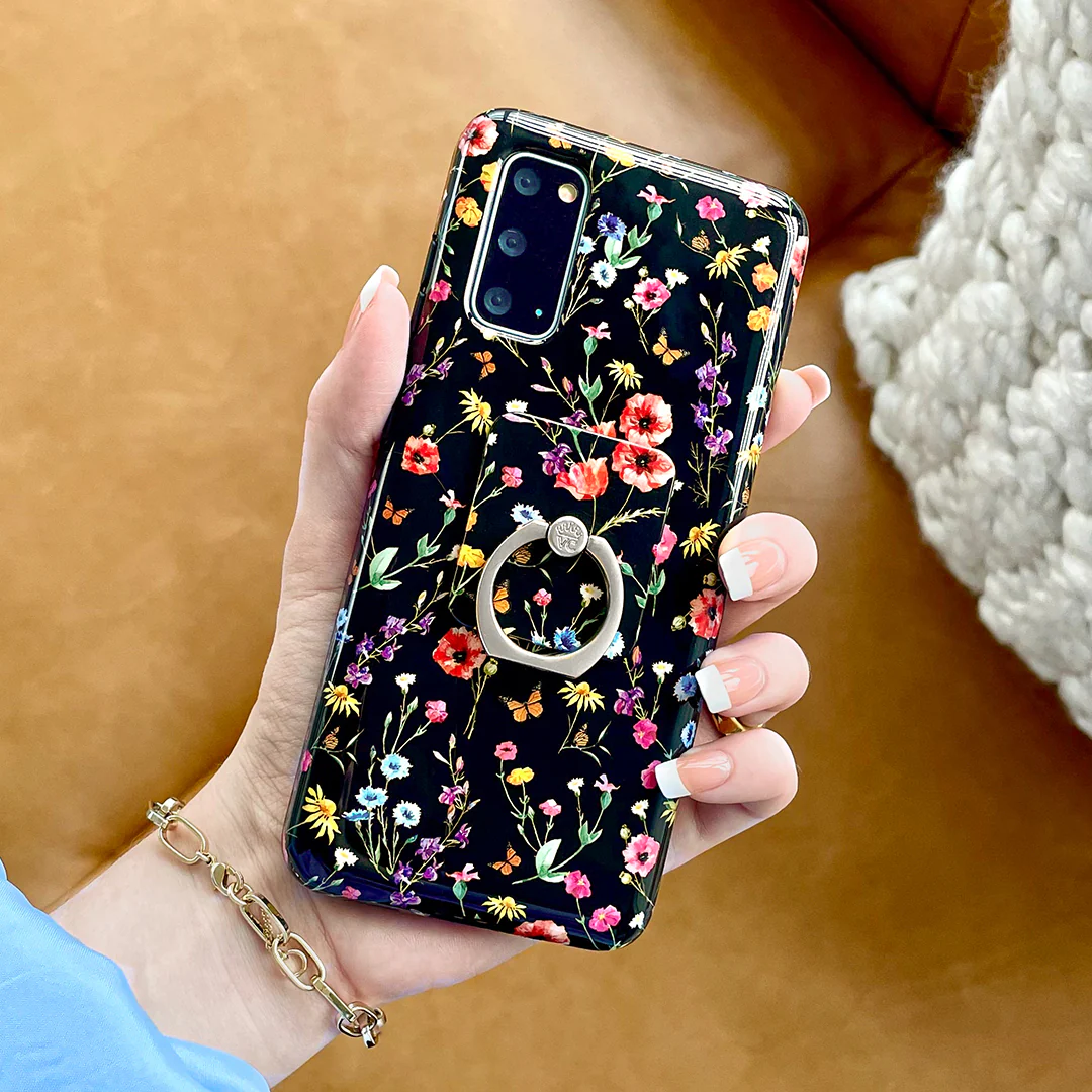 Black Wildflower Samsung Case - Image 14