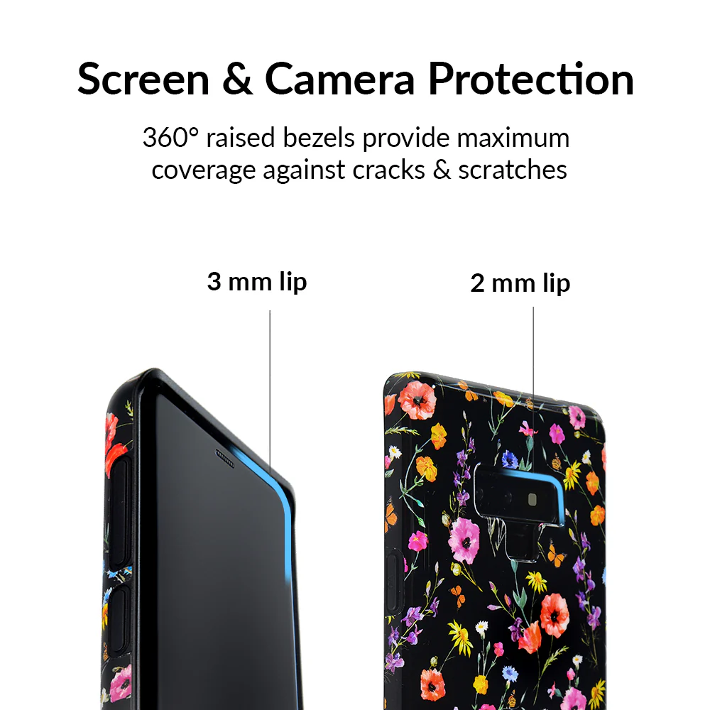 Black Wildflower Samsung Case - Image 15