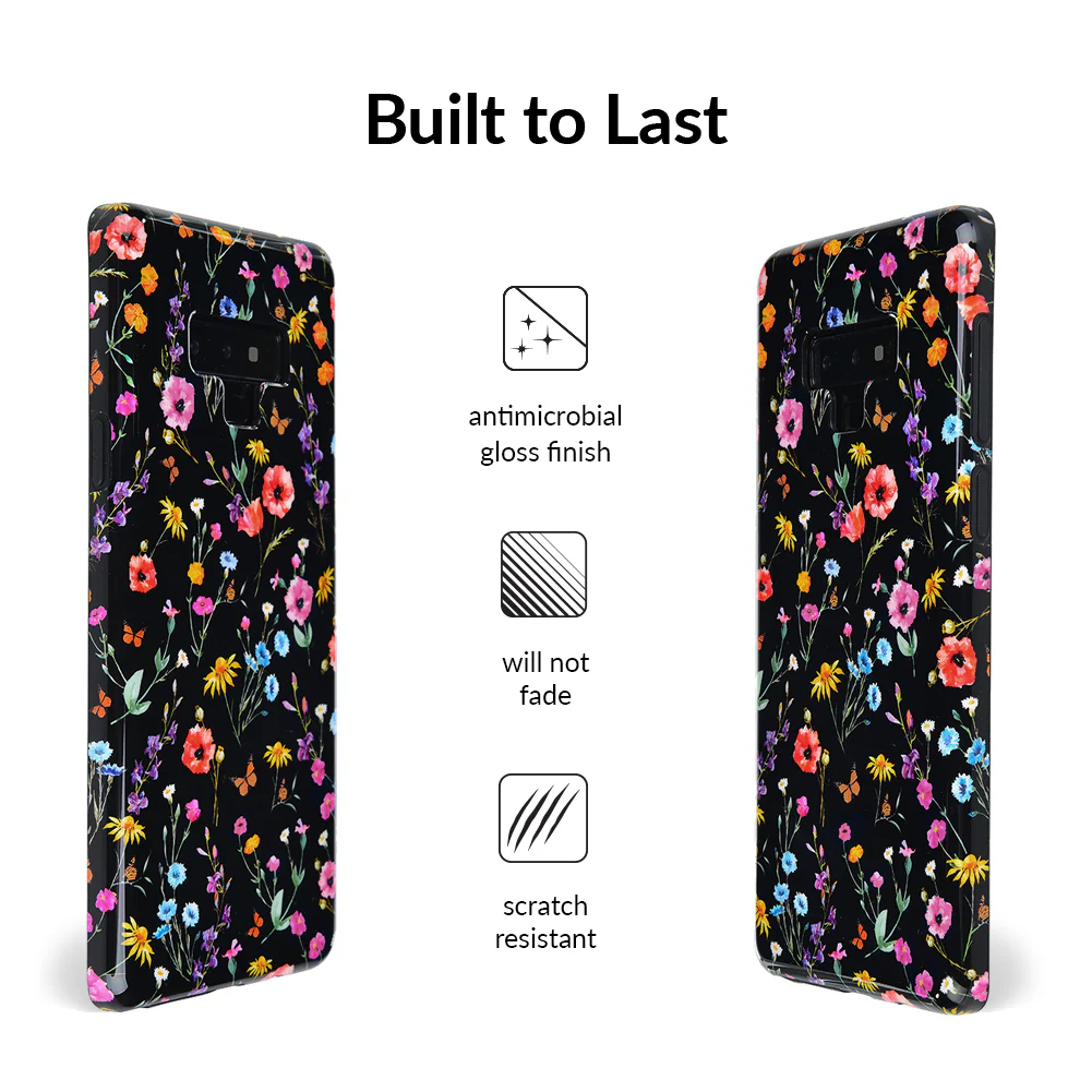 Black Wildflower Samsung Case - Image 16