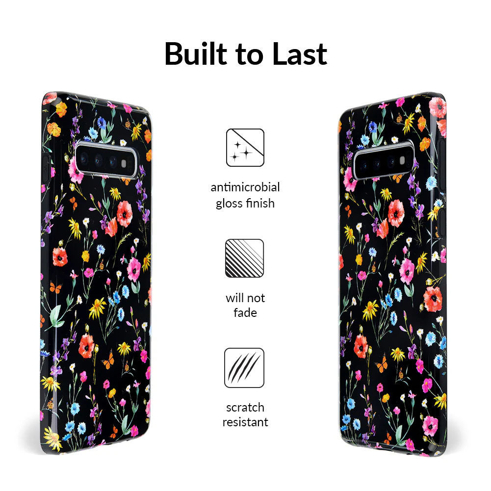 Black Wildflower Samsung Case - Image 22