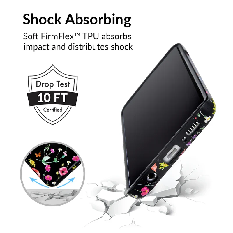 Black Wildflower Samsung Case - Image 23