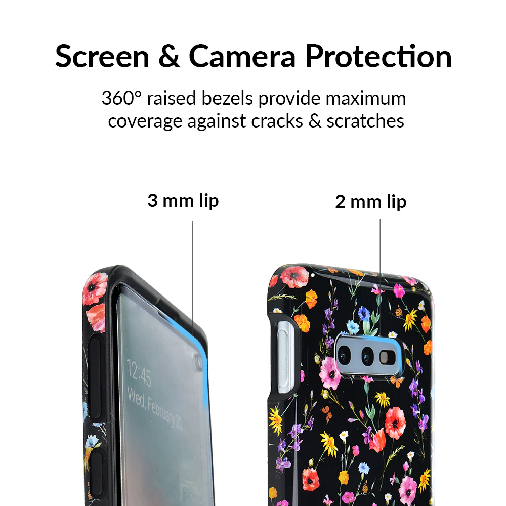 Black Wildflower Samsung Case - Image 33