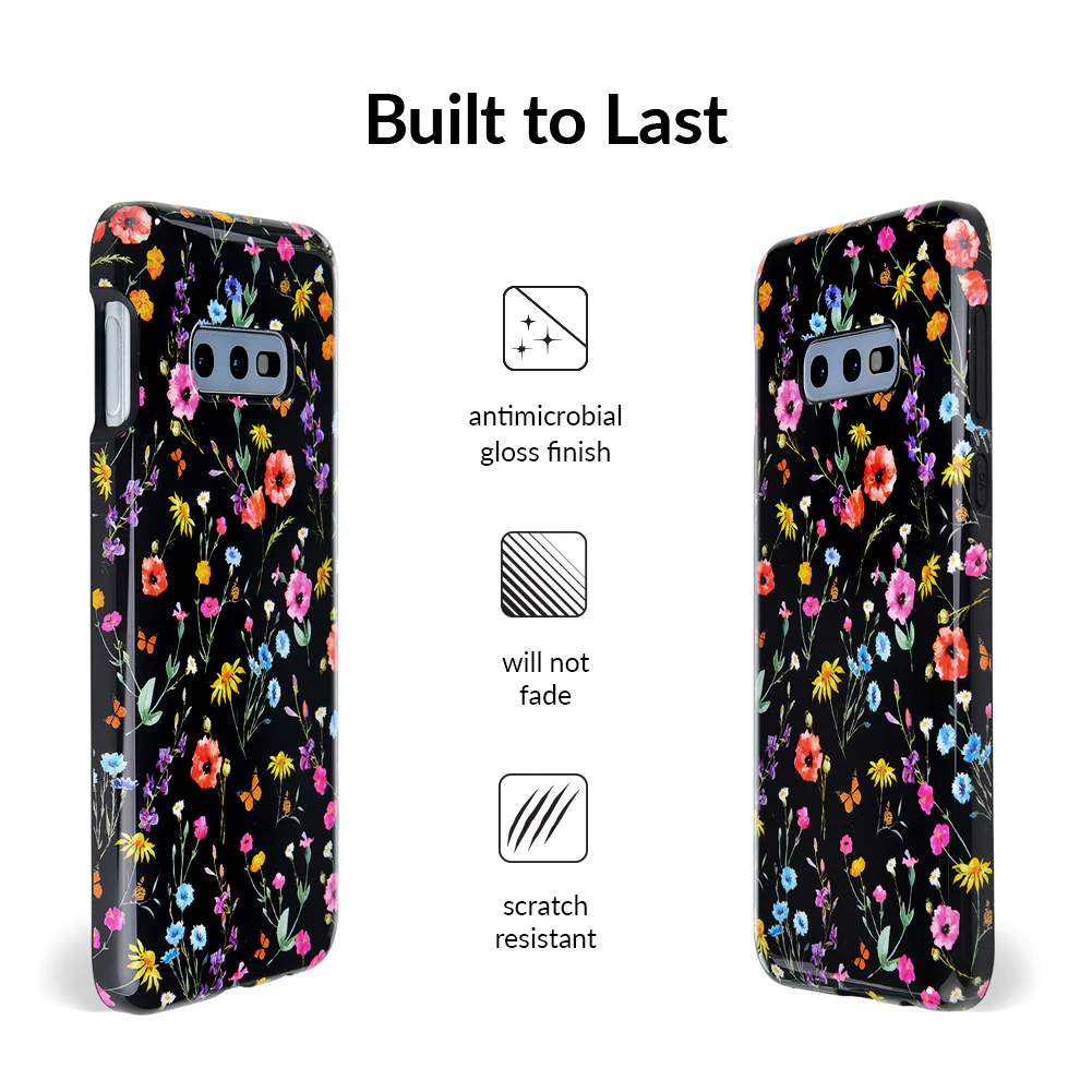 Black Wildflower Samsung Case - Image 34