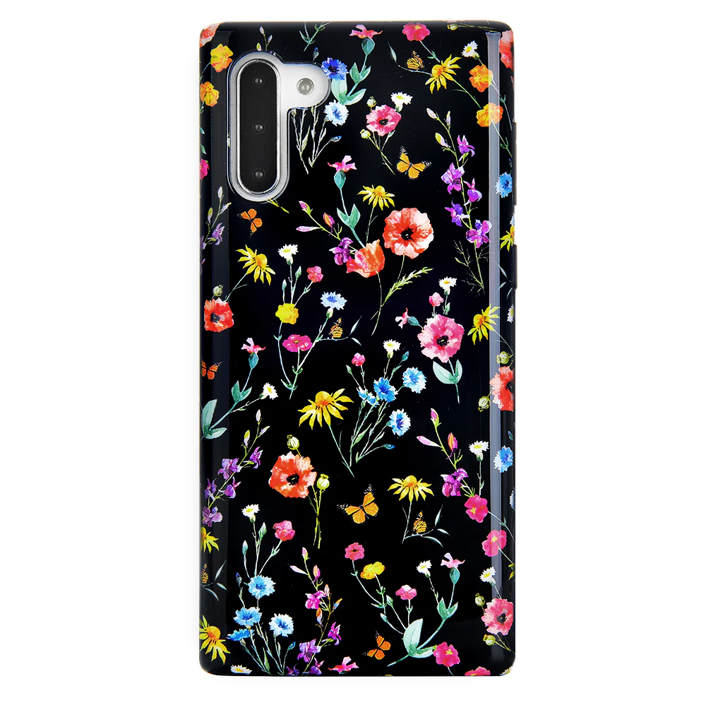 Black Wildflower Samsung Case - Image 37