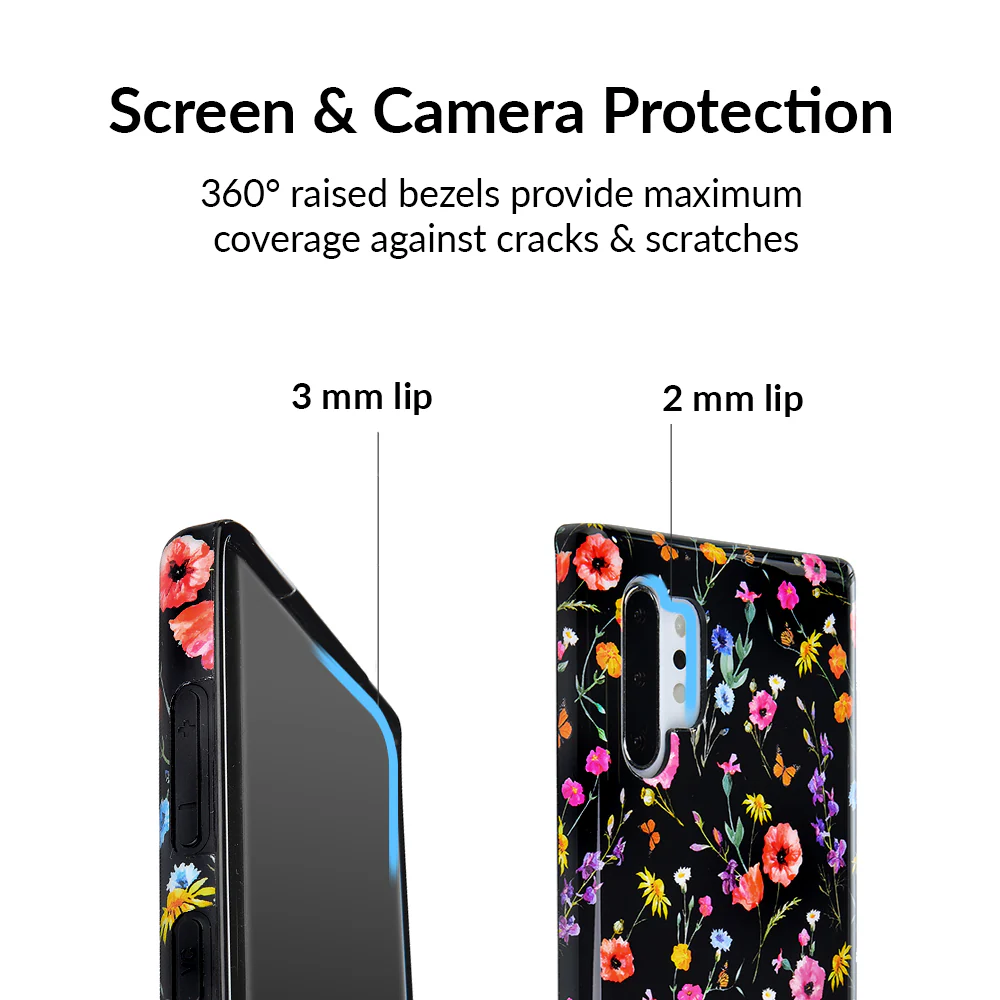 Black Wildflower Samsung Case - Image 45