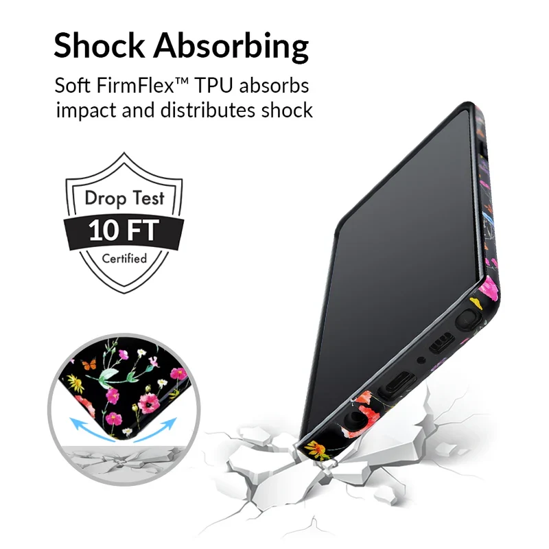 Black Wildflower Samsung Case - Image 47
