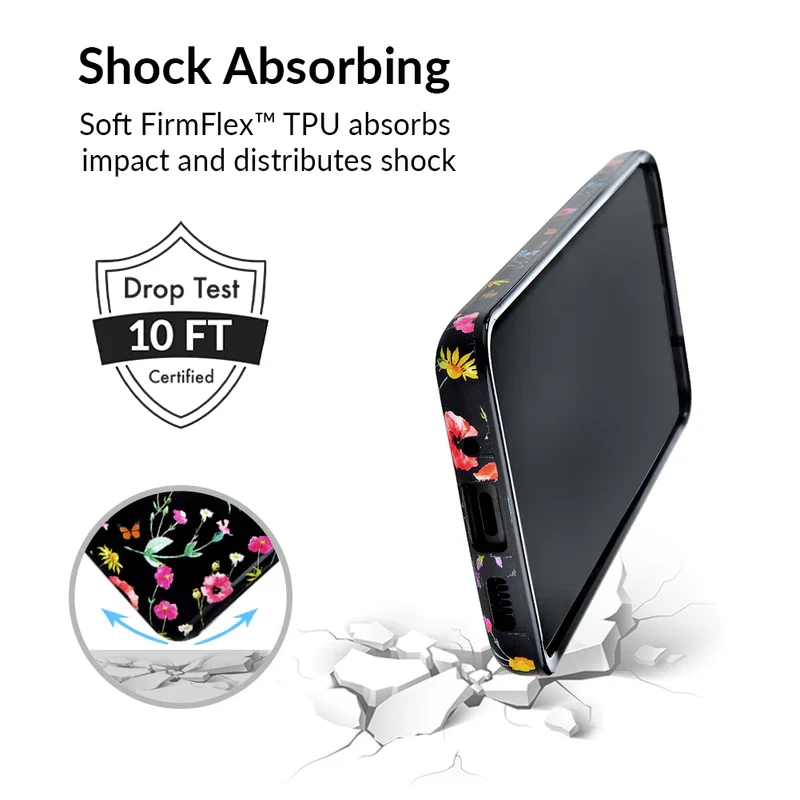 Black Wildflower Samsung Case - Image 50