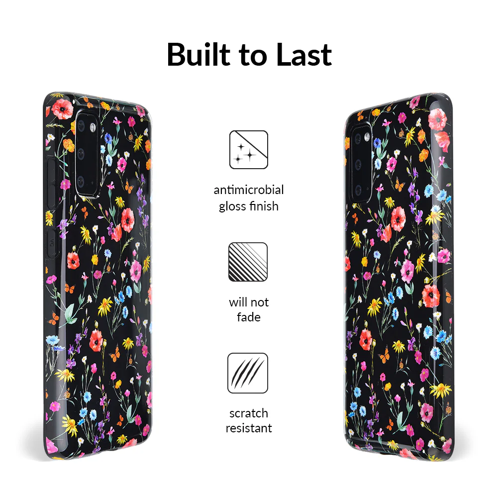 Black Wildflower Samsung Case - Image 53