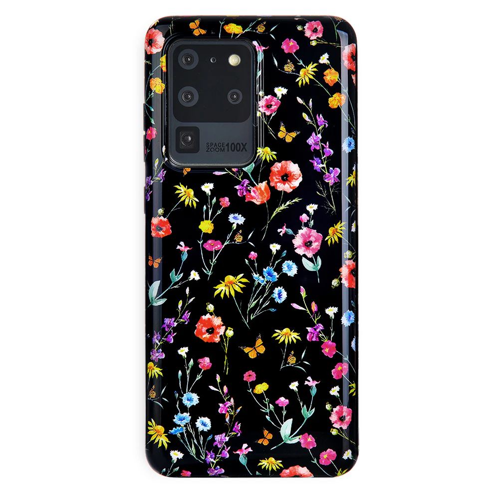 Black Wildflower Samsung Case - Image 61
