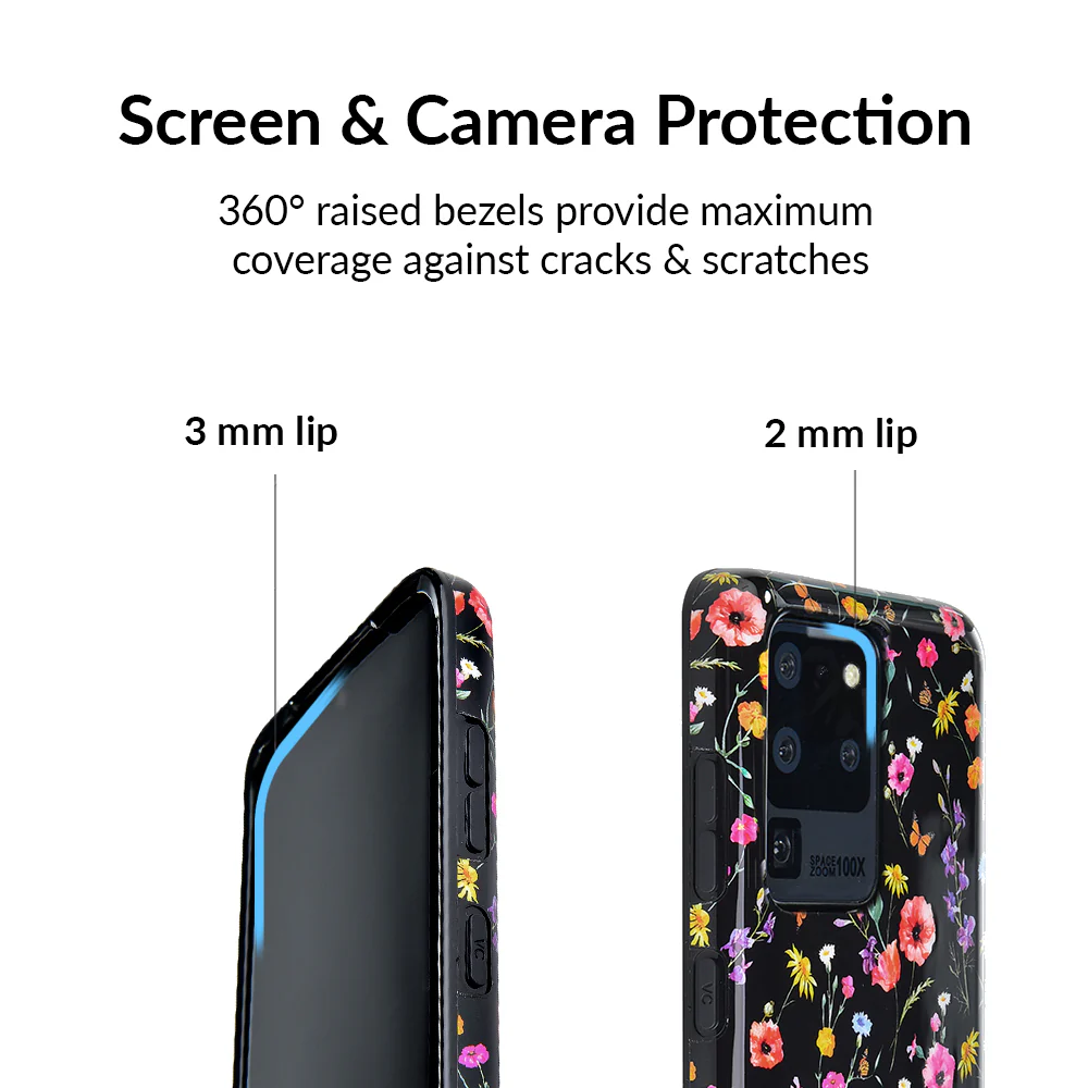 Black Wildflower Samsung Case - Image 63