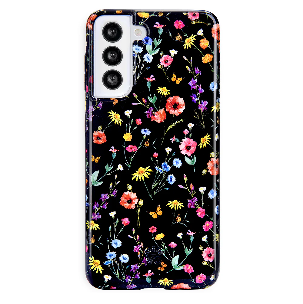 Black Wildflower Samsung Case - Image 67