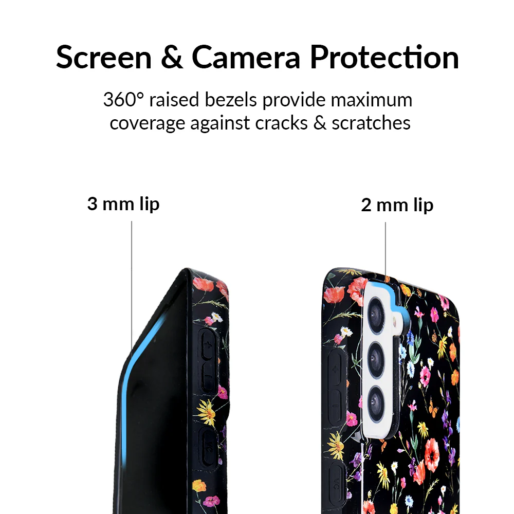 Black Wildflower Samsung Case - Image 69