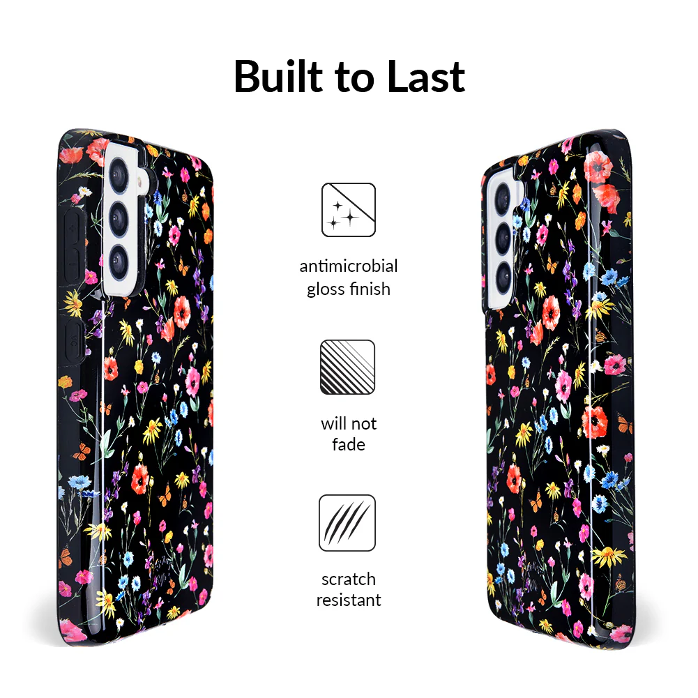 Black Wildflower Samsung Case - Image 76