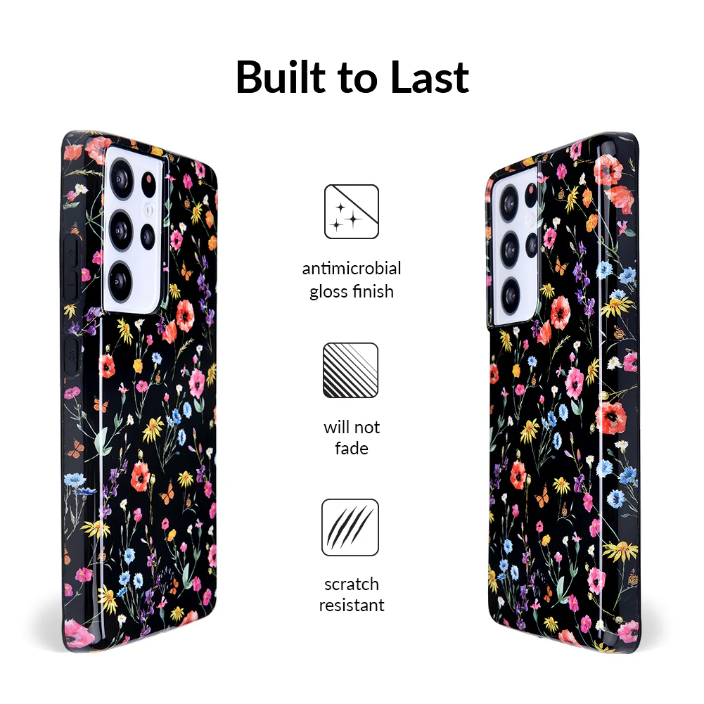Black Wildflower Samsung Case - Image 82