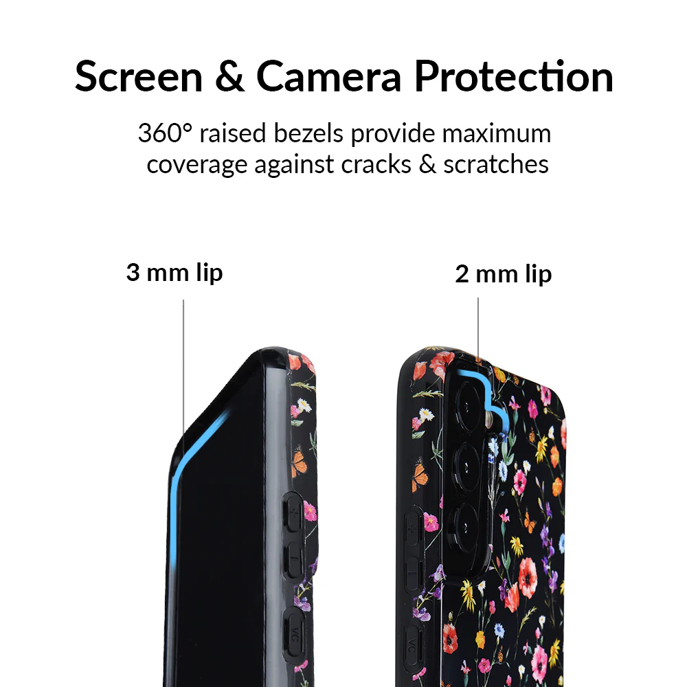 Black Wildflower Samsung Case - Image 86