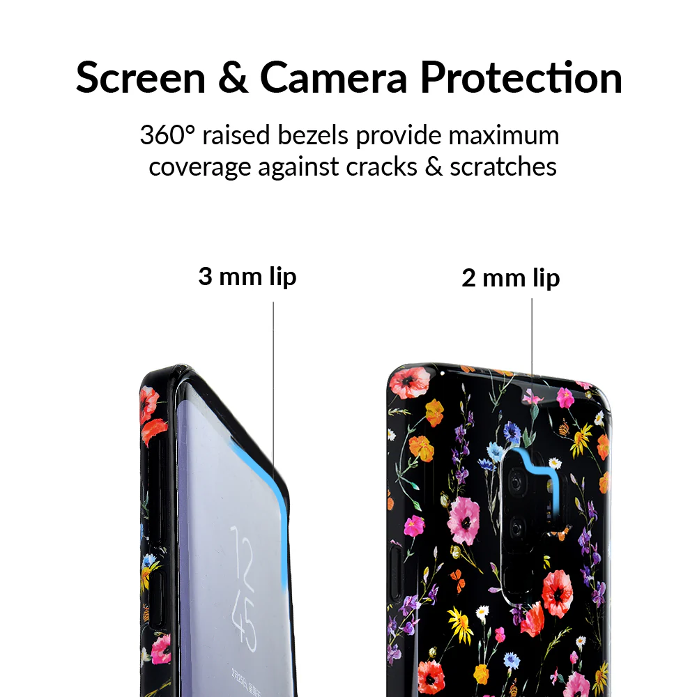 Black Wildflower Samsung Case - Image 9