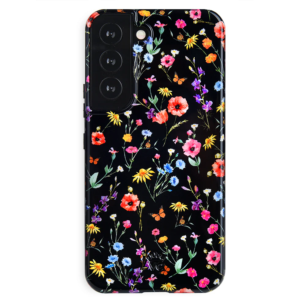 Black Wildflower Samsung Case - Image 90