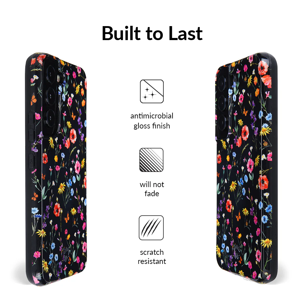Black Wildflower Samsung Case - Image 92
