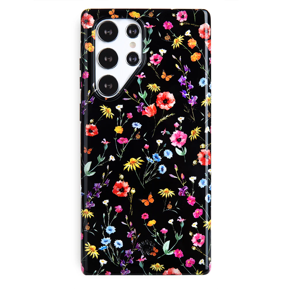 Black Wildflower Samsung Case - Image 95