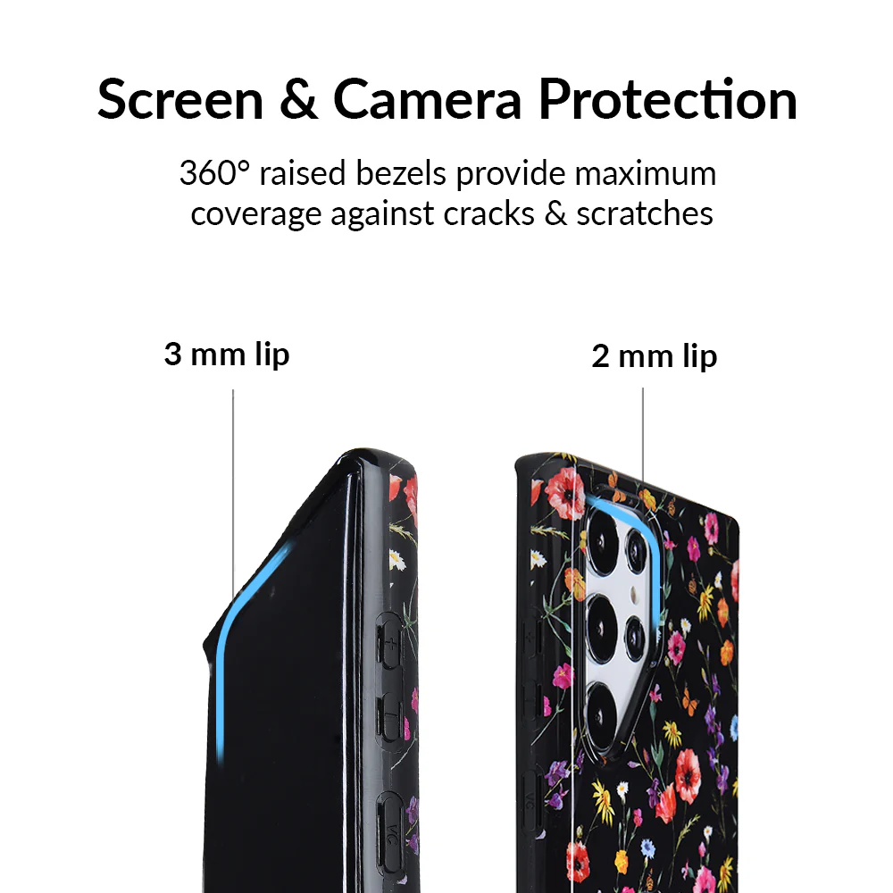 Black Wildflower Samsung Case - Image 96