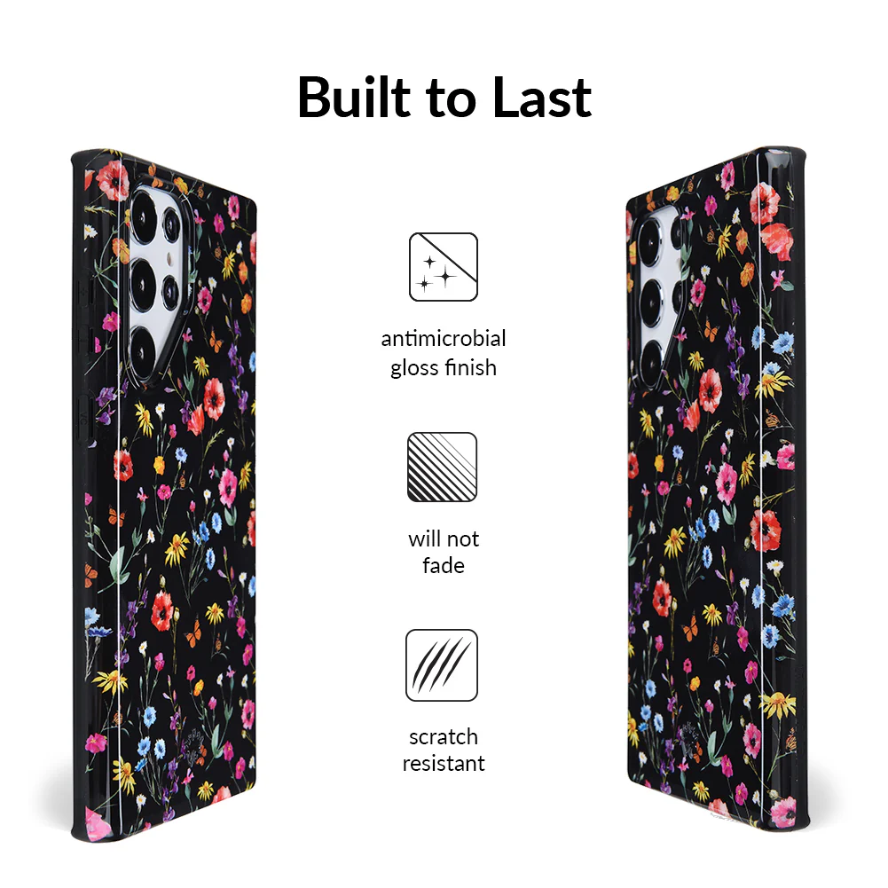 Black Wildflower Samsung Case - Image 97