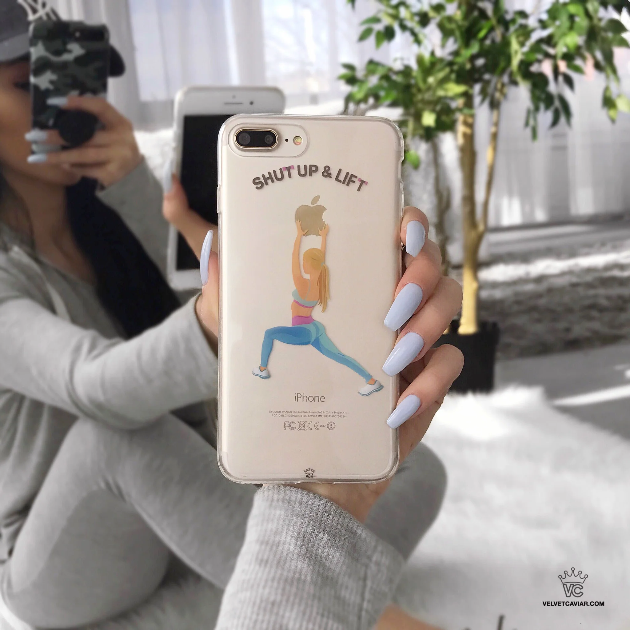 Shut Up & Lift iPhone Case Blonde Hair - Image 2