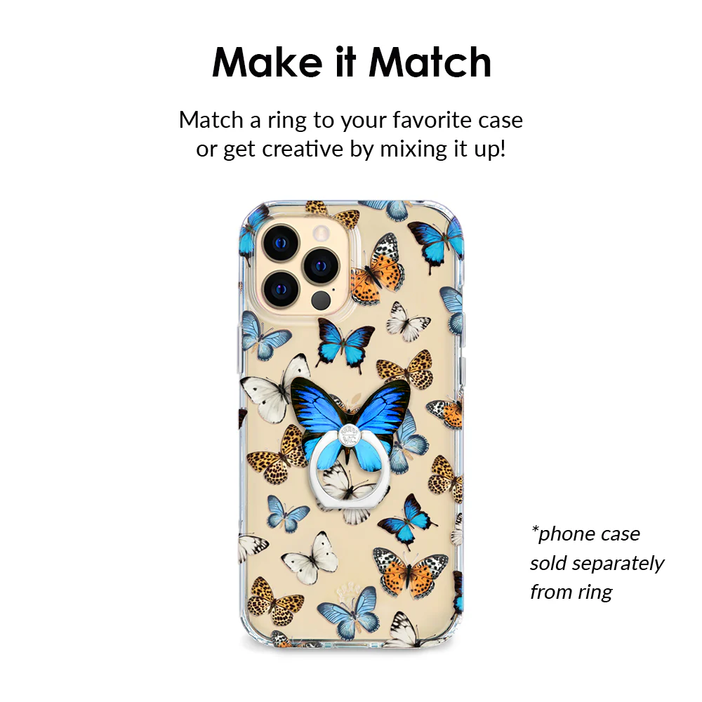 Blue Butterfly Phone Ring - Image 3
