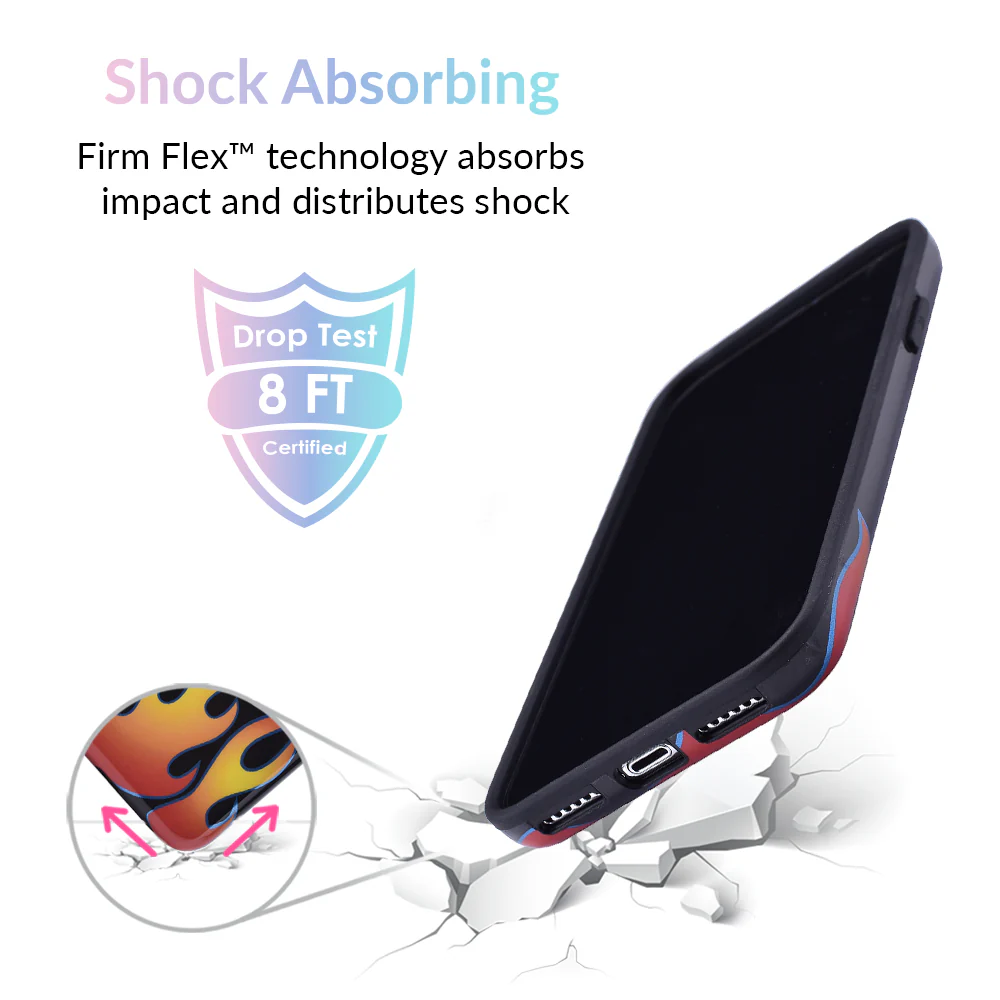 Blue Chrome Flames iPhone Case - Image 11