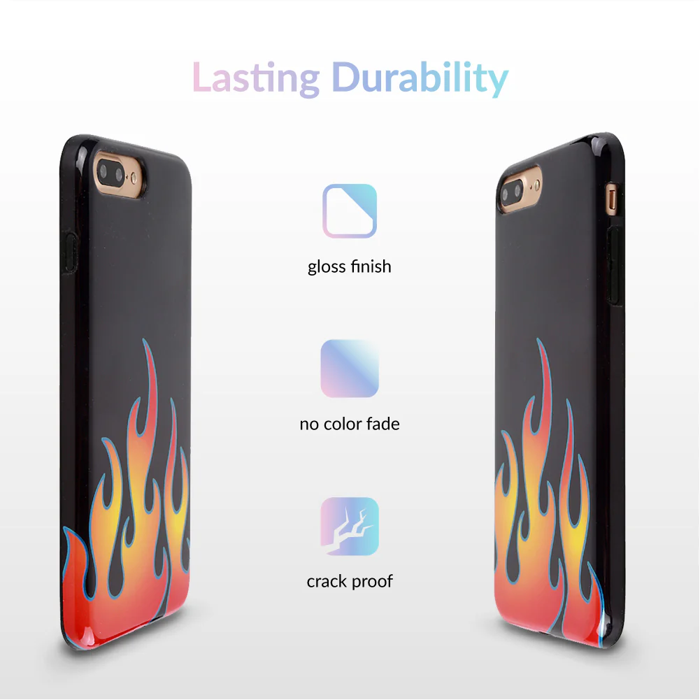 Blue Chrome Flames iPhone Case - Image 19