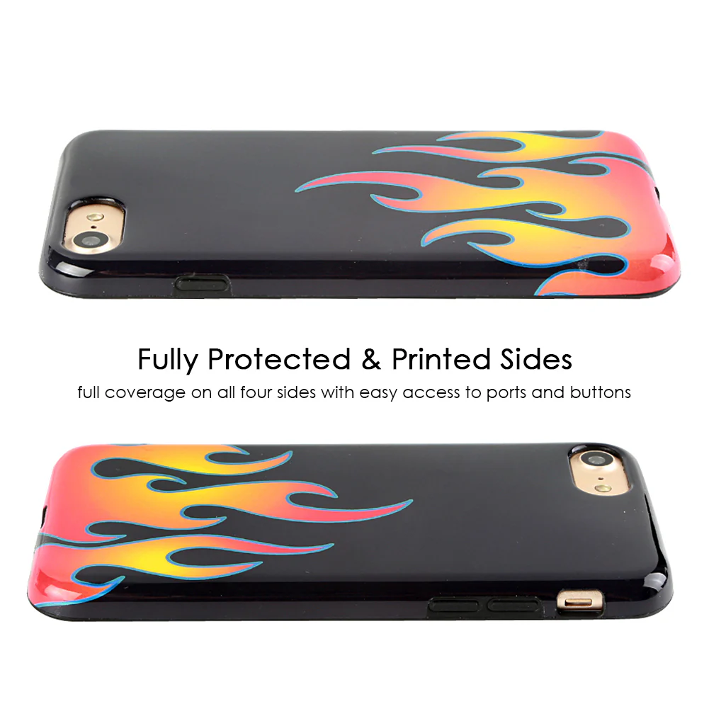 Blue Chrome Flames iPhone Case - Image 39
