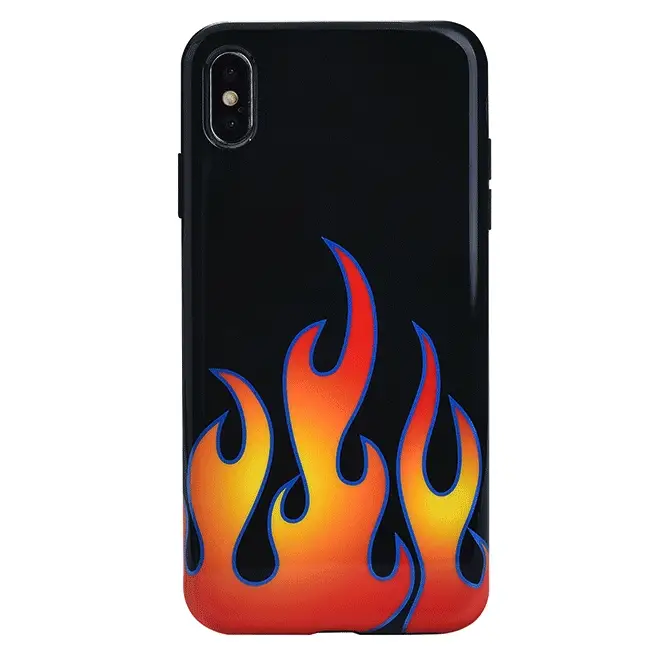 Blue Chrome Flames iPhone Case - Image 48