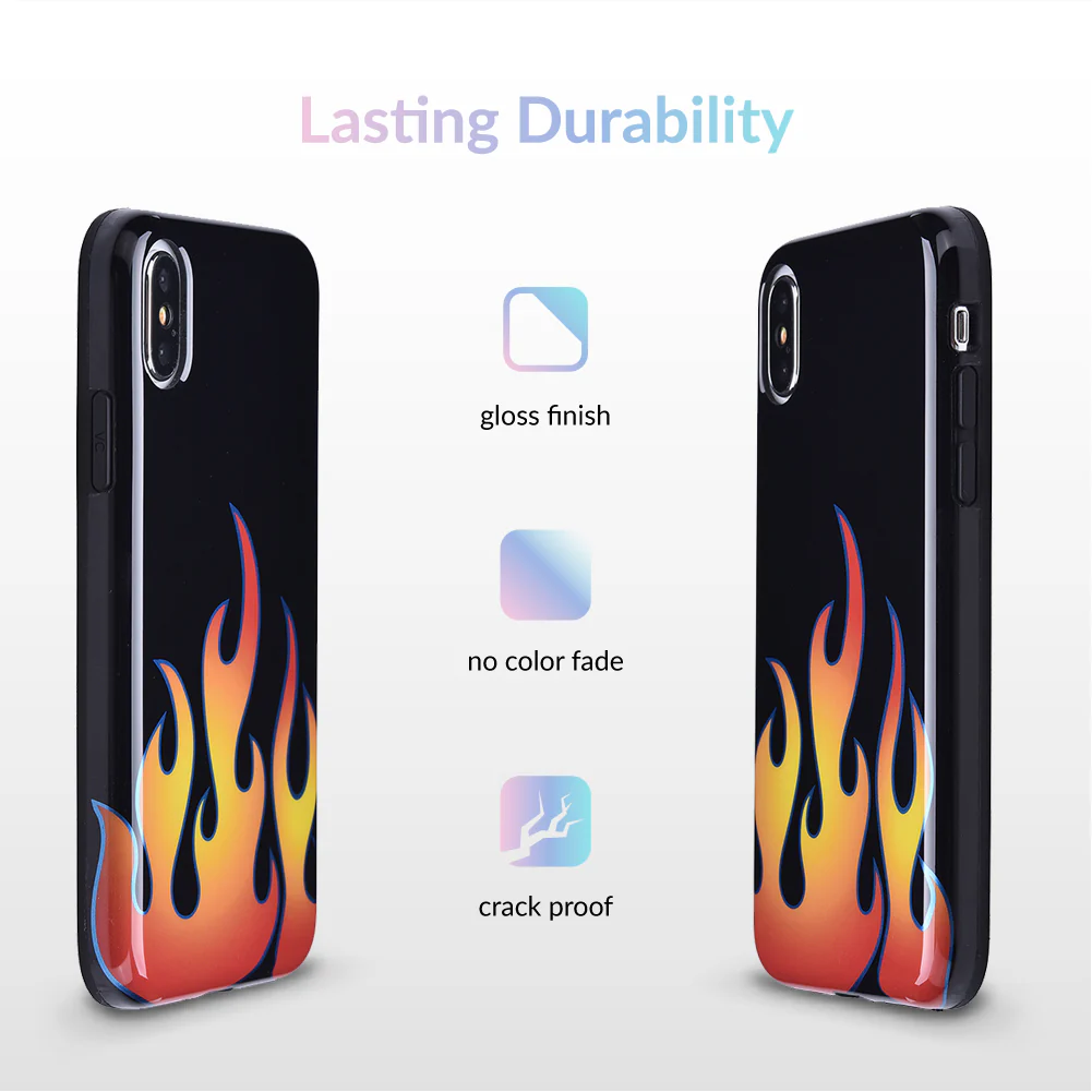 Blue Chrome Flames iPhone Case - Image 52