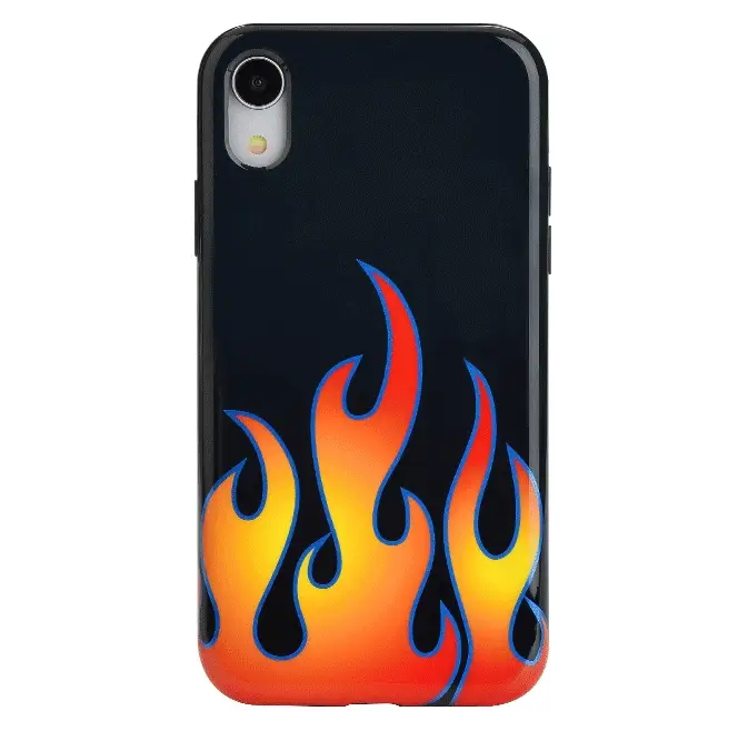Blue Chrome Flames iPhone Case - Image 54