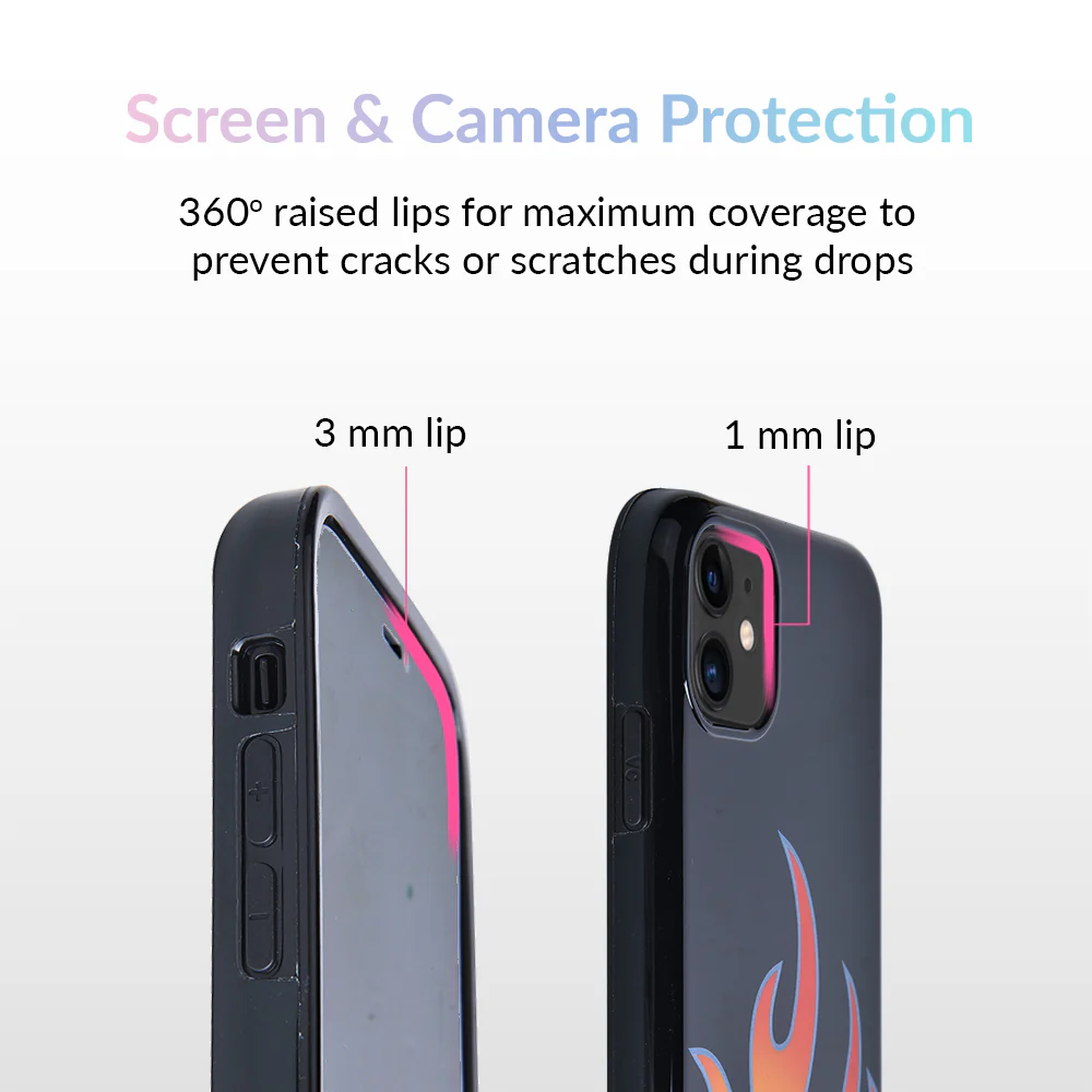 Blue Chrome Flames iPhone Case - Image 61