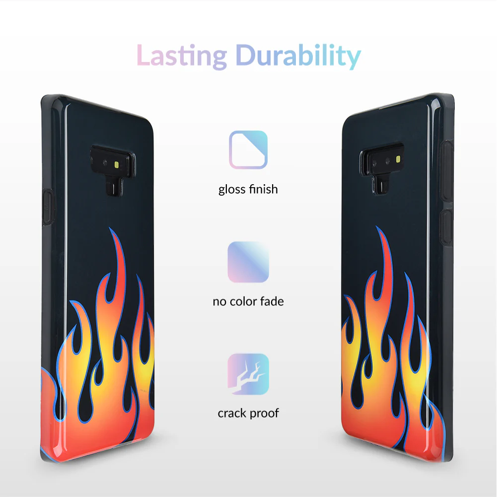 Blue Chrome Flames Samsung Galaxy Case - Image 11