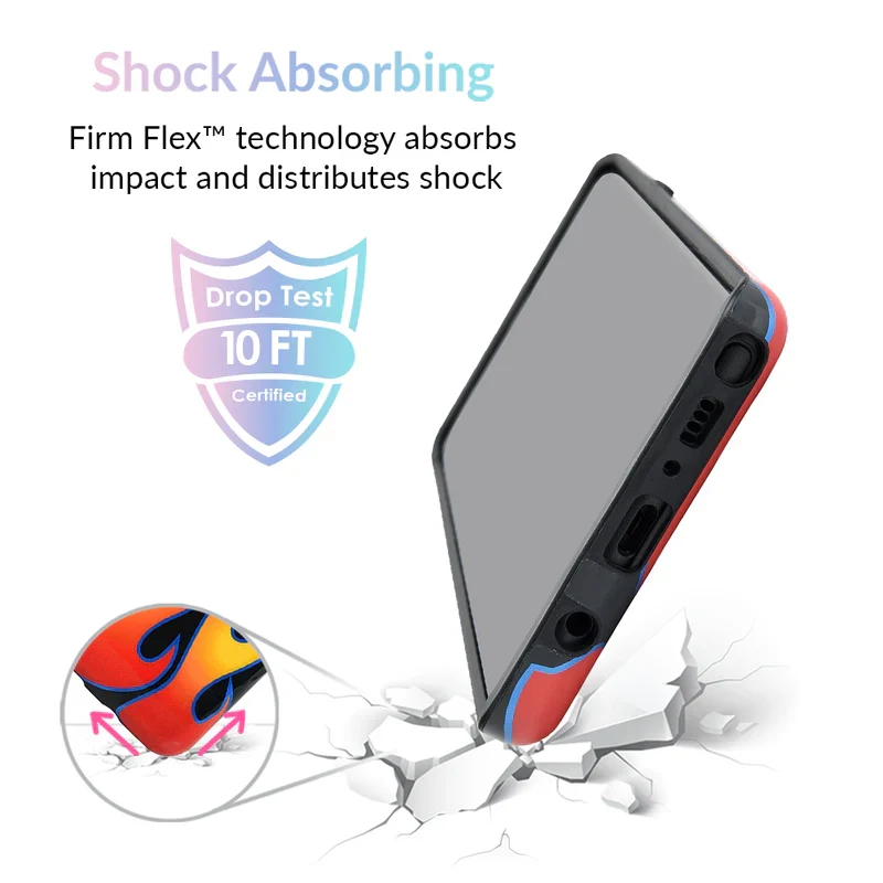 Blue Chrome Flames Samsung Galaxy Case - Image 12