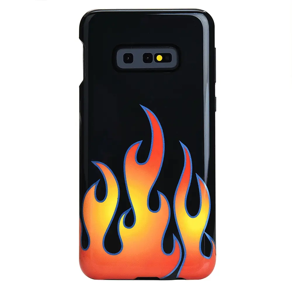 Blue Chrome Flames Samsung Galaxy Case - Image 23