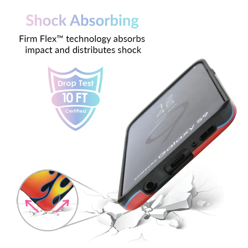 Blue Chrome Flames Samsung Galaxy Case - Image 4